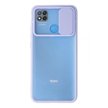 Xiaomi Redmi 9C Kılıf Palm Buzlu Kamera Sürgülü Silikon - Lila