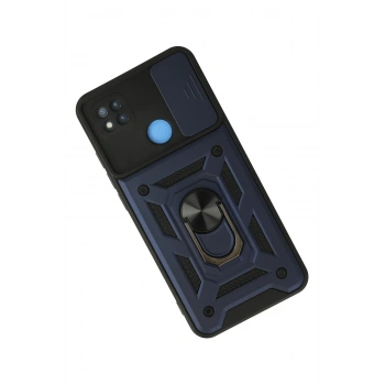Xiaomi Redmi 9C Kılıf Pars Lens Yüzüklü Silikon - Lacivert