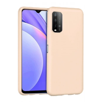Xiaomi Redmi 9T Kılıf Nano içi Kadife Silikon - Pudra