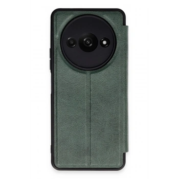 Xiaomi Redmi A3 4G Kılıf Flip Cover - Koyu Yeşil