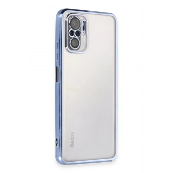 Xiaomi Redmi Note 10 Kılıf Lensli Silikon - Açık Mavi