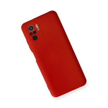 Xiaomi Redmi Note 10 Kılıf Nano içi Kadife Silikon - Kırmızı