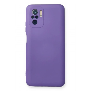 Xiaomi Redmi Note 10 Kılıf Nano içi Kadife Silikon - Mor