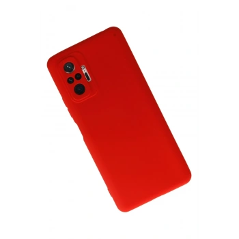 Xiaomi Redmi Note 10 Pro Kılıf Nano içi Kadife Silikon - Kırmızı