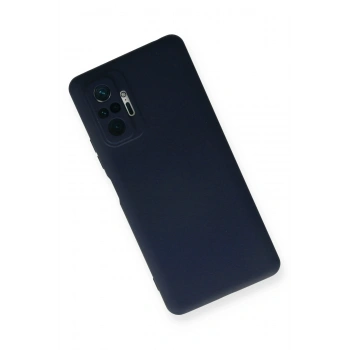 Xiaomi Redmi Note 10 Pro Kılıf Nano içi Kadife Silikon - Lacivert