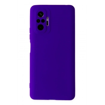 Xiaomi Redmi Note 10 Pro Kılıf Nano içi Kadife Silikon - Mor