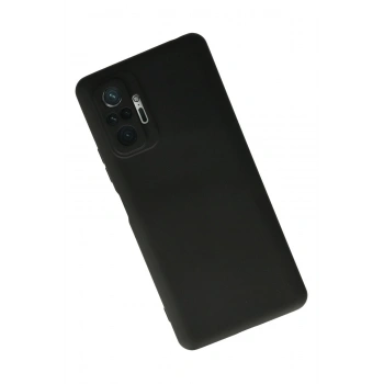 Xiaomi Redmi Note 10 Pro Kılıf Nano içi Kadife Silikon - Siyah
