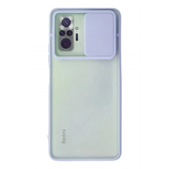 Xiaomi Redmi Note 10 Pro Kılıf Palm Buzlu Kamera Sürgülü Silikon - Lila