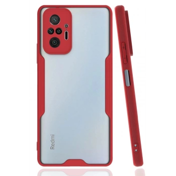 Xiaomi Redmi Note 10 Pro Kılıf Platin Silikon - Kırmızı