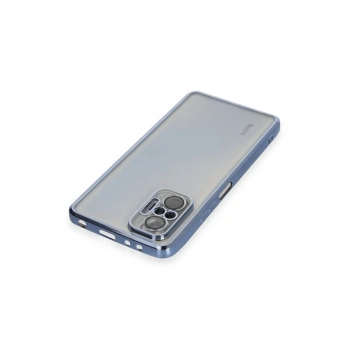 Xiaomi Redmi Note 10 Pro Kılıf Razer Lensli Silikon - Açık Mavi