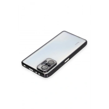 Xiaomi Redmi Note 10 Pro Kılıf Razer Lensli Silikon - Siyah