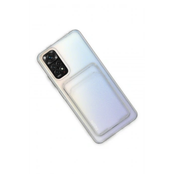 Xiaomi Redmi Note 11 Kılıf Kart Şeffaf Silikon - Şeffaf