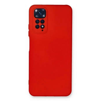 Xiaomi Redmi Note 11 Kılıf Nano içi Kadife Silikon - Kırmızı