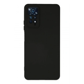 Xiaomi Redmi Note 11 Pro Kılıf Nano içi Kadife Silikon - Siyah