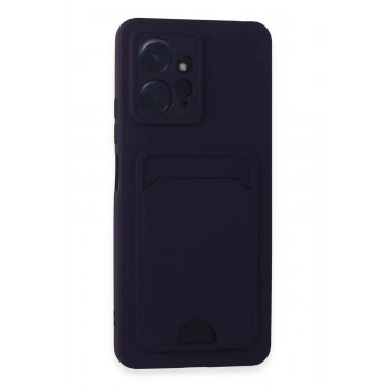 Xiaomi Redmi Note 12 4G Kılıf Kelvin Kartvizitli Silikon - Derin Mor