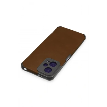 Xiaomi Redmi Note 12 5G Kılıf Loop Deri Silikon - Kahverengi