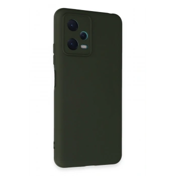 Xiaomi Redmi Note 12 5G Kılıf Nano içi Kadife Silikon - Koyu Yeşil