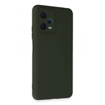 Xiaomi Redmi Note 12 5G Kılıf Nano içi Kadife Silikon - Koyu Yeşil