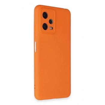 Xiaomi Redmi Note 12 5G Kılıf Nano içi Kadife Silikon - Turuncu