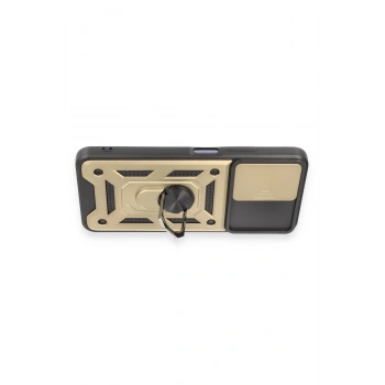 Xiaomi Redmi Note 12 5G Kılıf Pars Lens Yüzüklü Silikon - Gold