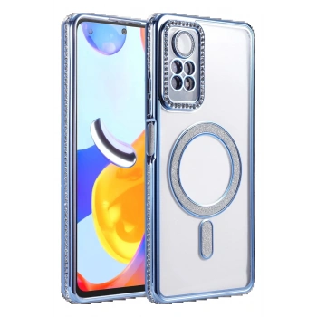 Xiaomi Redmi Note 12 Pro 4G Joke Simli Magneticsafe Kılıf - Mavi