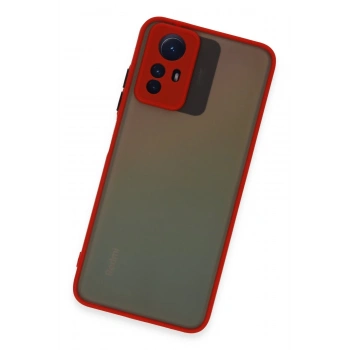 Xiaomi Redmi Note 12S Kılıf Montreal Silikon Kapak - Kırmızı