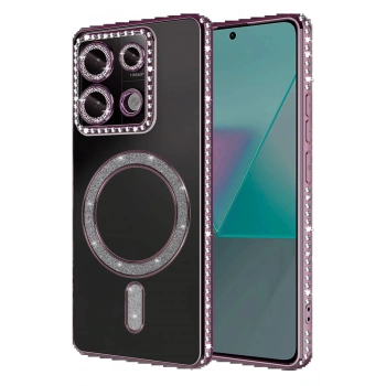 Xiaomi Redmi Note 13 Pro 4G Joke Simli Magneticsafe Kılıf - Pembe