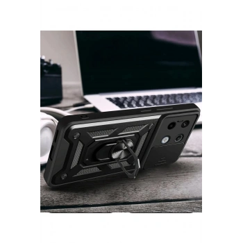 Xiaomi Redmi Note 13 Pro 4G Pars Lens Yüzüklü Silikon - Kırmızı