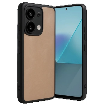Xiaomi Redmi Note 13 Pro 5G Kılıf Aras Deri Kapak - Pudra