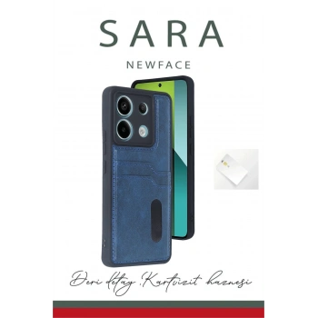 Xiaomi Redmi Note 13 Pro 5G Kılıf Sara Kartvizitli Deri Kılıf - Taba