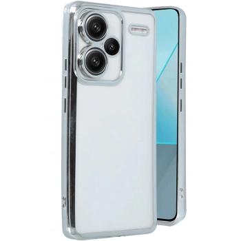 Xiaomi Redmi Note 13 Pro Plus Kılıf Lensli Silikon - Gümüş