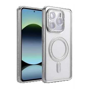 Xiaomi Redmi Note 14 4G Joke Simli Magneticsafe Kılıf - Gümüş