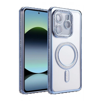 Xiaomi Redmi Note 14 4G Joke Simli Magneticsafe Kılıf - Mavi