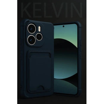 Xiaomi Redmi Note 14 4G Kelvin Kartvizitli Silikon - Koyu Yeşil