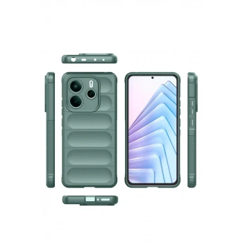 Xiaomi Redmi Note 14 4G Kılıf Optimum Silikon - Koyu Yeşil