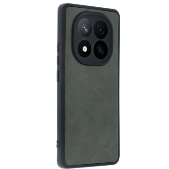 Xiaomi Redmi Note 14 Pro 4G Kılıf Aras Deri Kapak - Koyu Yeşil