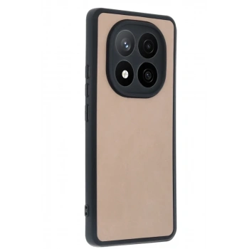 Xiaomi Redmi Note 14 Pro 4G Kılıf Aras Deri Kapak - Pudra