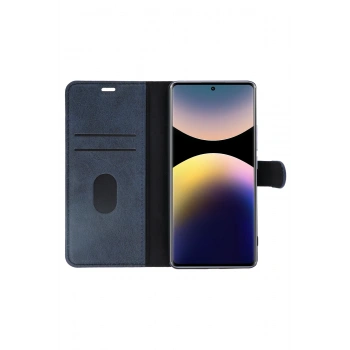 Xiaomi Redmi Note 14 Pro 4G Kılıf Trend S Plus Kapaklı Kılıf - Taba