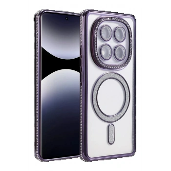 Xiaomi Redmi Note 14 Pro 5G Joke Simli Magneticsafe Kılıf - Derin Mor