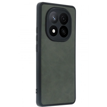 Xiaomi Redmi Note 14 Pro 5G Kılıf Aras Deri Kapak - Koyu Yeşil