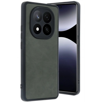 Xiaomi Redmi Note 14 Pro 5G Kılıf Aras Deri Kapak - Koyu Yeşil