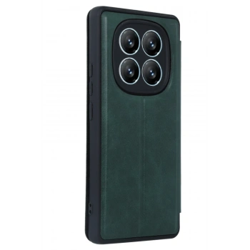Xiaomi Redmi Note 14 Pro 5G Kılıf Flip Cover - Koyu Yeşil