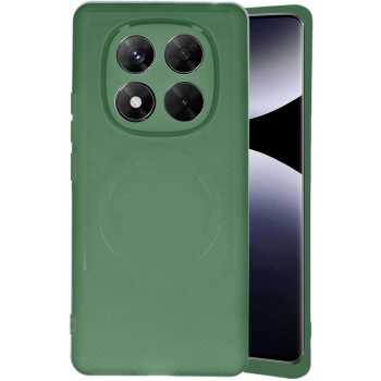 Xiaomi Redmi Note 14 Pro 5G Kılıf Maya Karbon Kapak - Koyu Yeşil