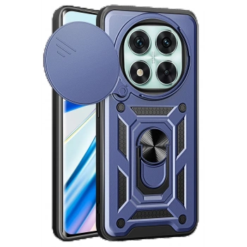 Xiaomi Redmi Note 14 Pro 5G Kılıf Pars Lens Yüzüklü Silikon - Lacivert