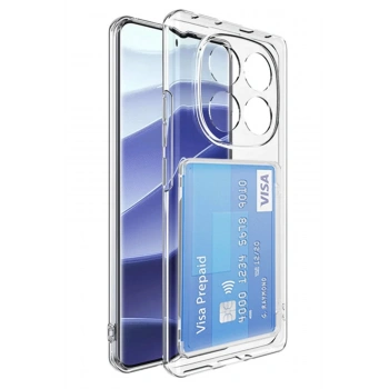 Xiaomi Redmi Note 14 Pro Plus Kılıf Kart Şeffaf Silikon - Şeffaf