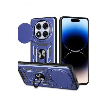 Xiaomi Redmi Note 14 Pro Plus Kılıf Pars Lens Yüzüklü Silikon - Lacivert