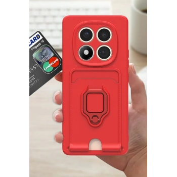 Xiaomi Redmi Note 14 Pro Plus Kılıf Zuma Kartvizitli Yüzüklü Silikon - Siyah