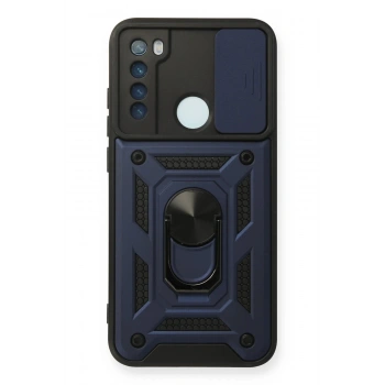 Xiaomi Redmi Note 8 Kılıf Pars Lens Yüzüklü Silikon - Lacivert
