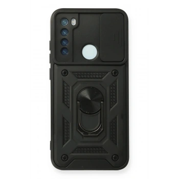 Xiaomi Redmi Note 8 Kılıf Pars Lens Yüzüklü Silikon - Siyah