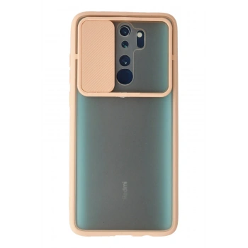 Xiaomi Redmi Note 8 Pro Kılıf Palm Buzlu Kamera Sürgülü Silikon - Pembe